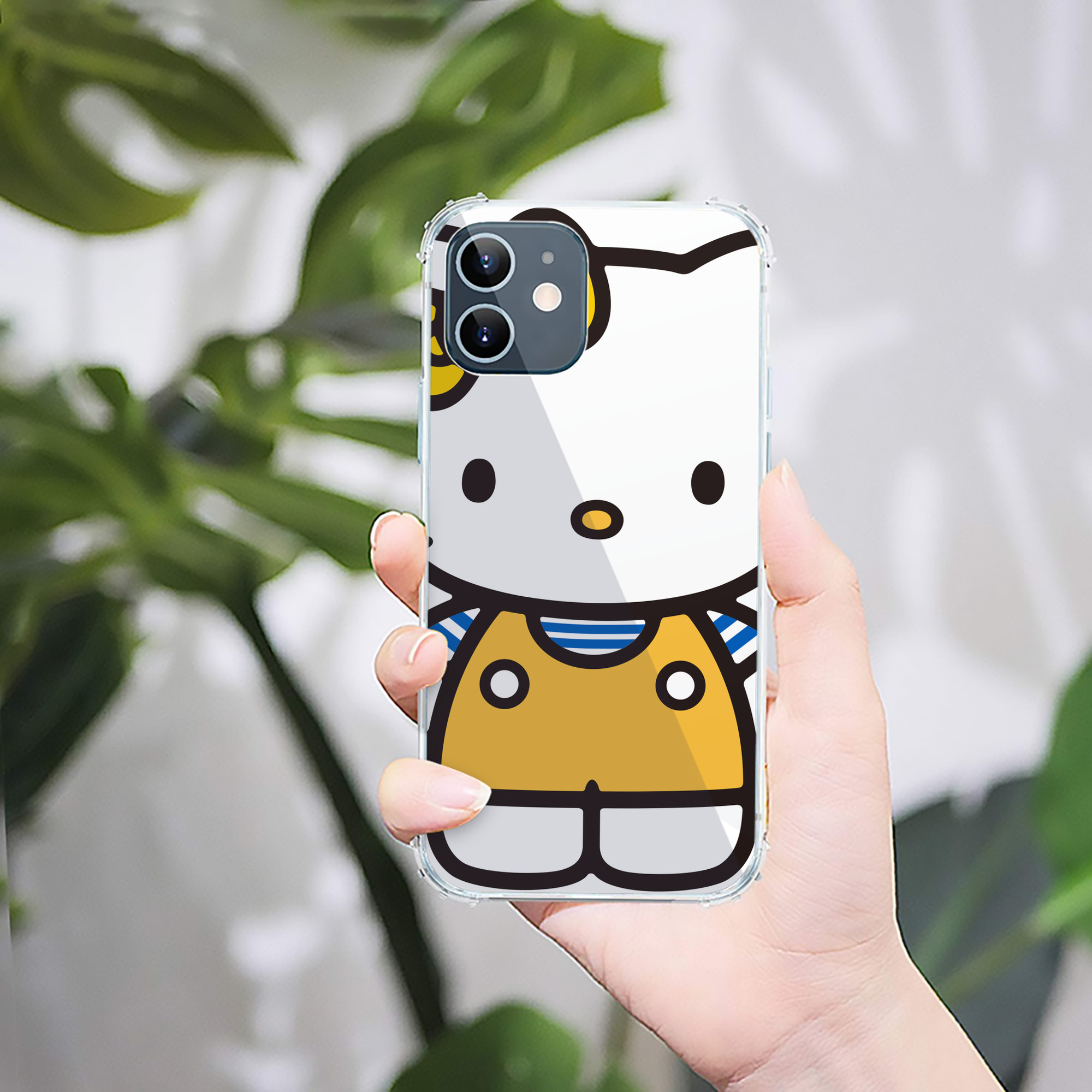 （画像用） Hello Kitty ハローキティ 【iPhone 12シリーズ対応】透明スマホケース（クリアソフトケース）